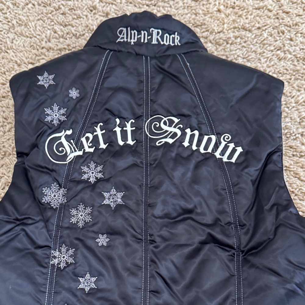 Alp-N-Rock "Let it Snow" Reversible Puffer Vest, Black Gray, Womens sz XS / 2 - Picture 16 of 16